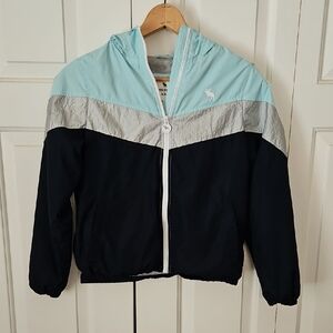 Abercrombie Kids Blue and Gray Raincoat